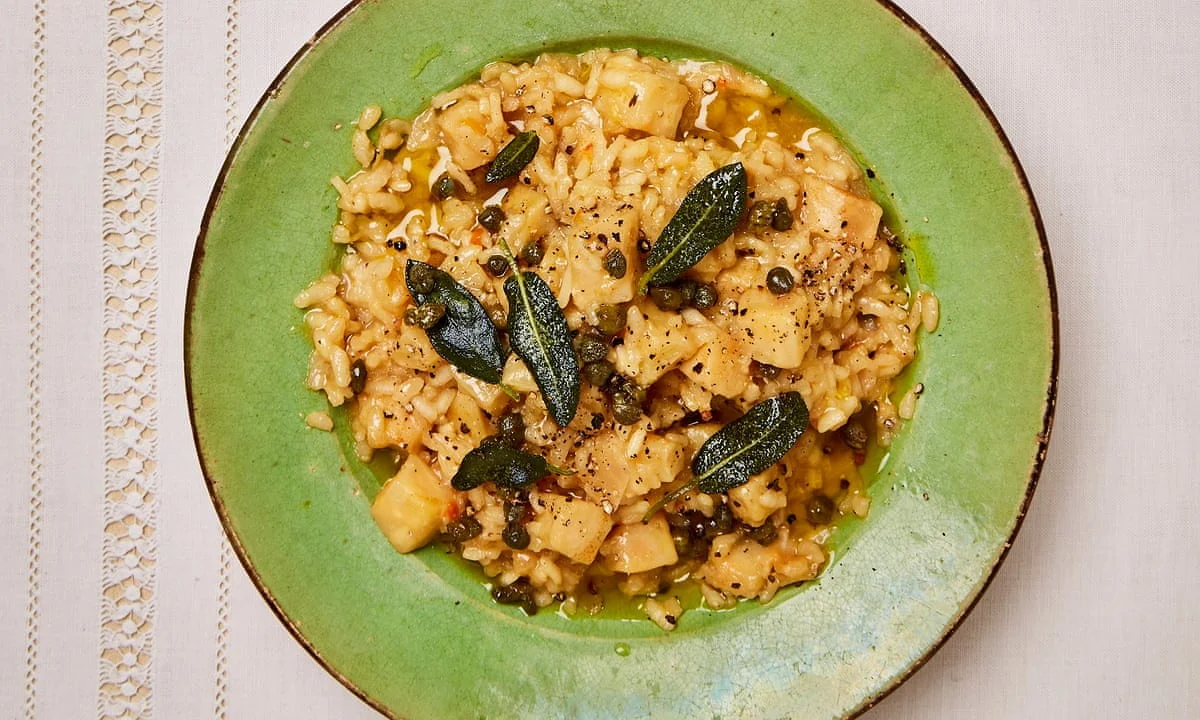 celeriac-risotto-with-sage-caper-and-lemon-oil celeriac-risotto-with-sage-caper-and-lemon-oil