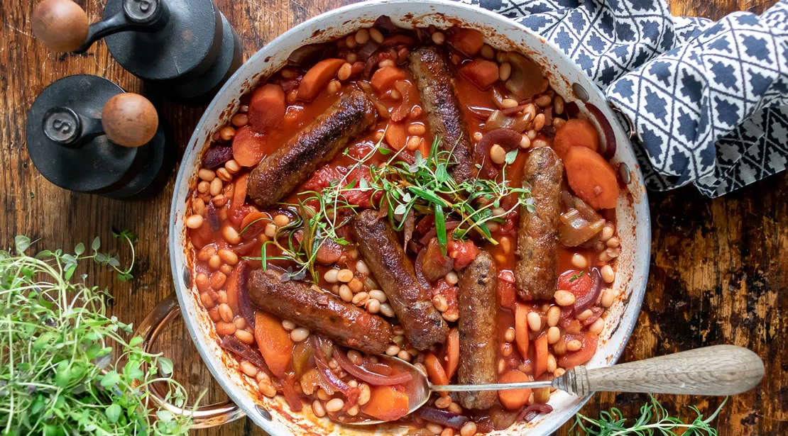 vegetarian-sausage-cassoulet vegetarian-sausage-cassoulet